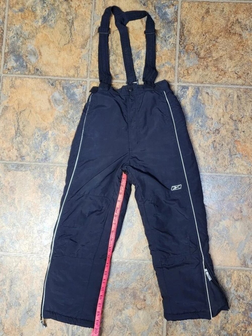 Reebok Ski Snow Pants Black Kids Unisex Size 8 Snowboard
